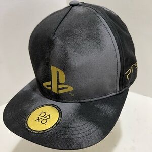 Sony PlayStation Black and Gold Cap
